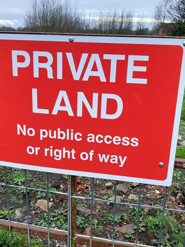 No Public Right of Way - Private