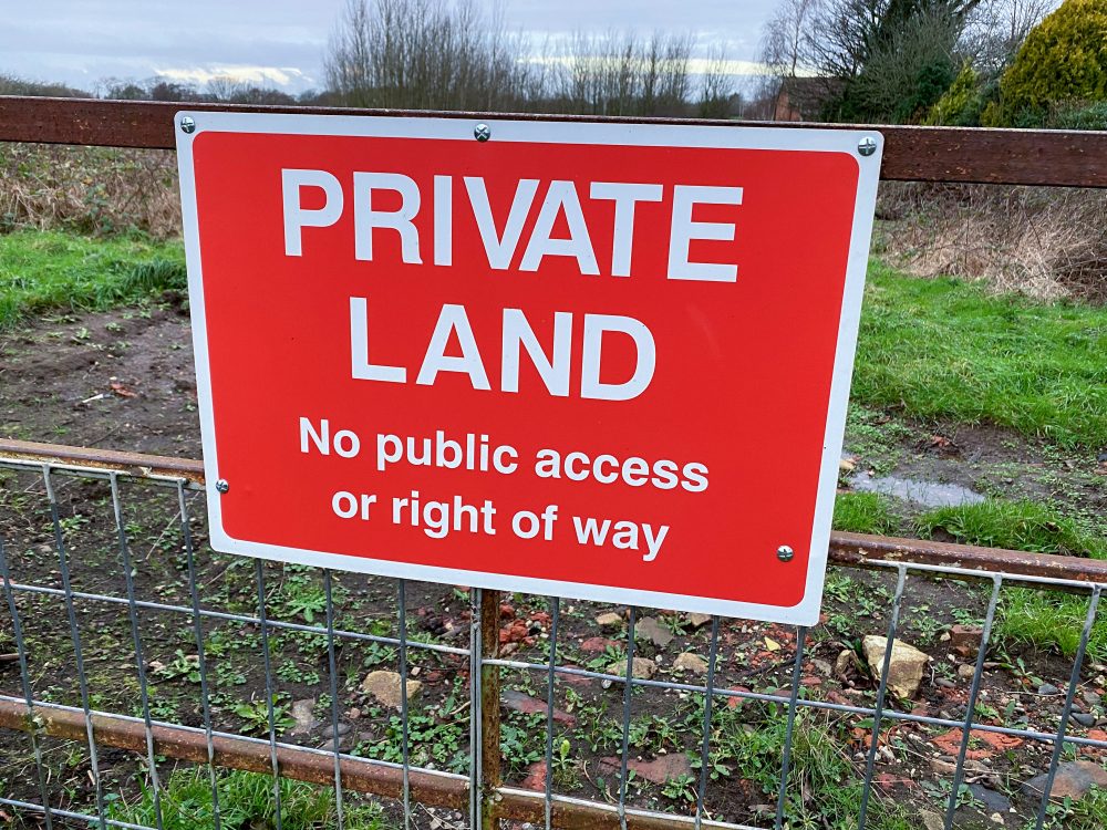 No Public Right of Way - Private
